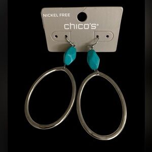 NWT Chico’s Dani Turquoise Drop Earrings